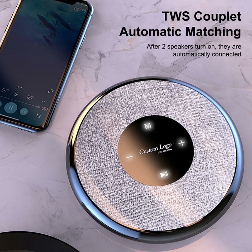 Floating Bluetooth Speaker Dual Bass IPX6 Waterproof Soundbox Mini Portable Subwoofers with Touch Buttons