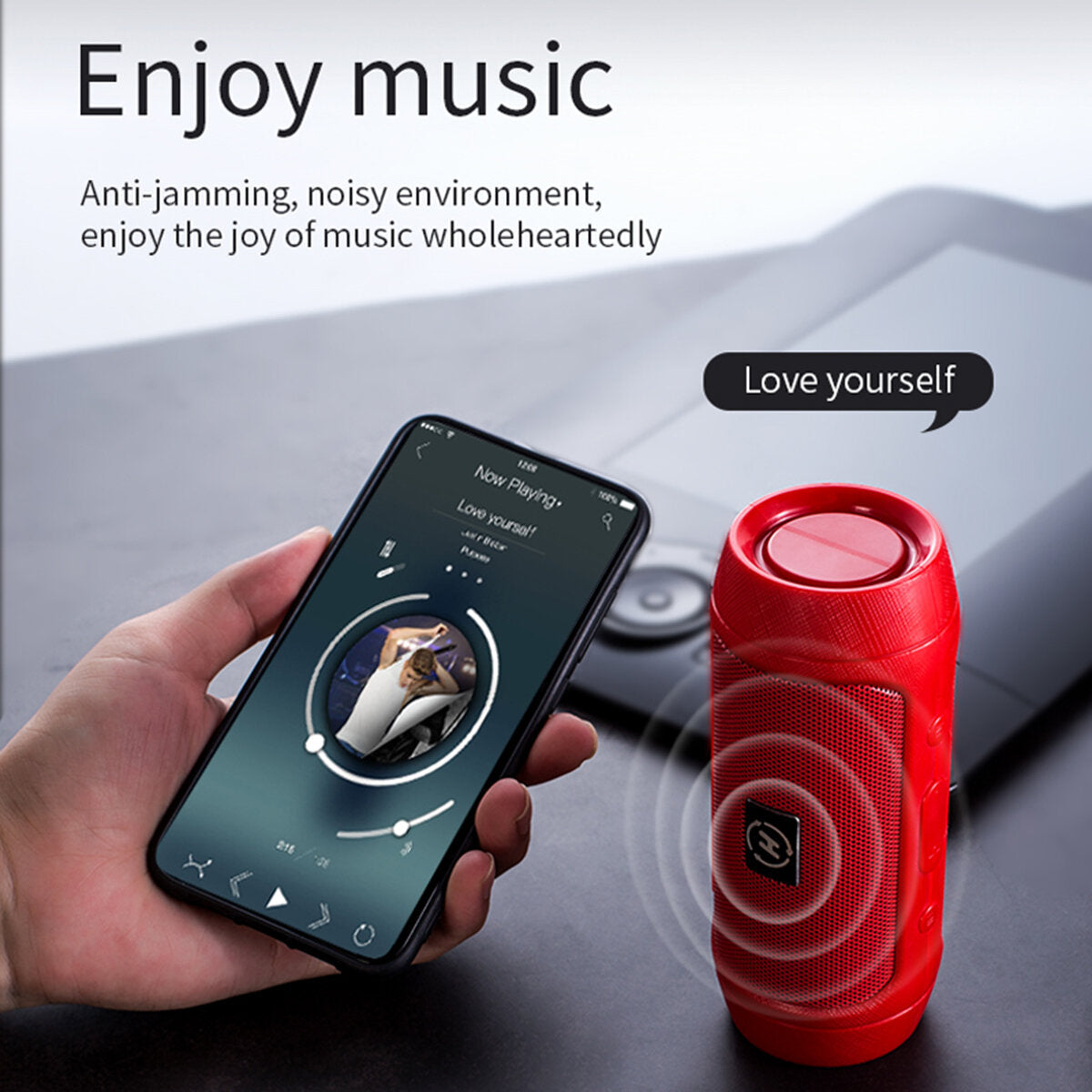 Wireless Bluetooth Speaker Outdoor Waterproof Portable Stereo Support TF Card USB Charging
