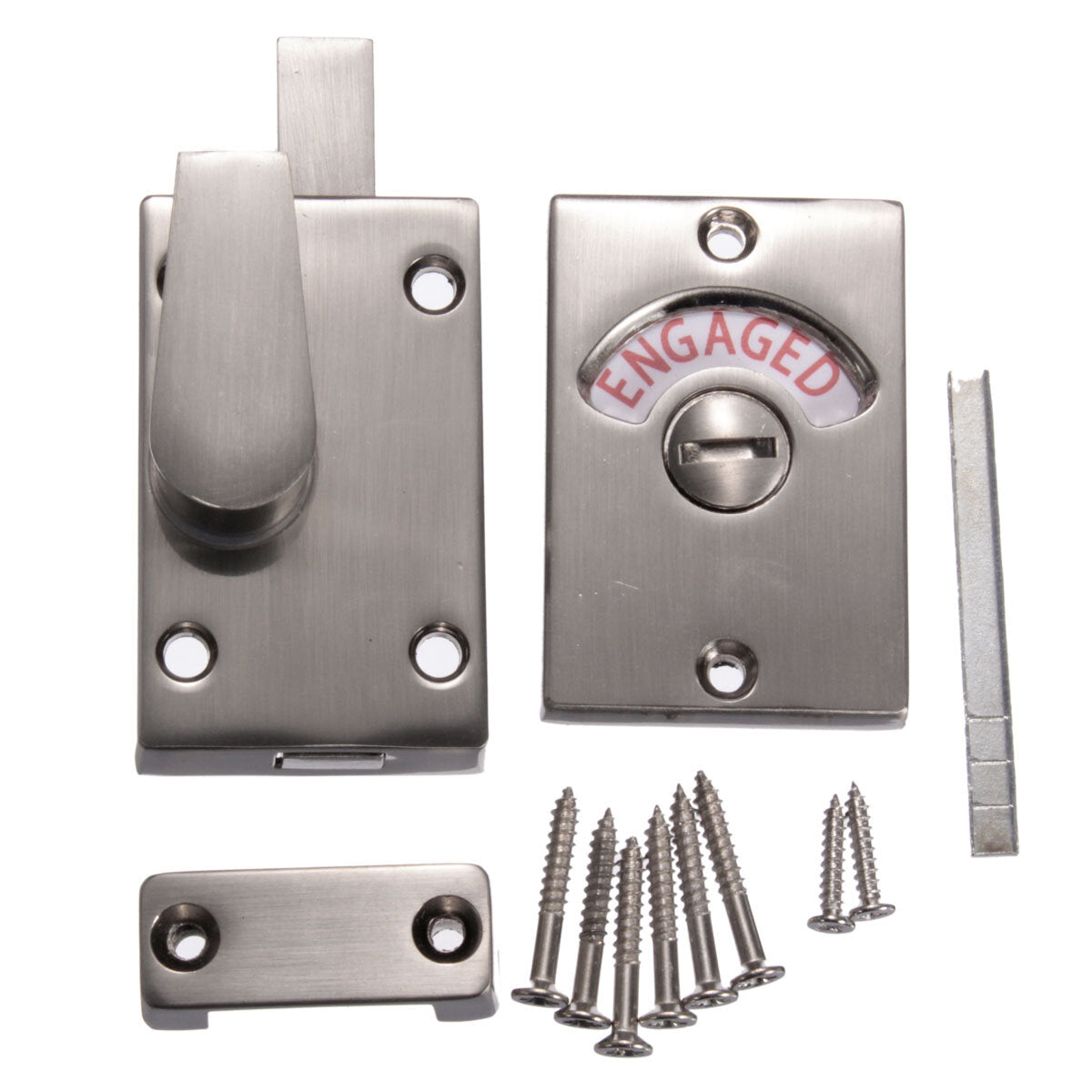 Nickel Drawing Chroming Bathroom Toilet Door Lock Indicate Door Bolt