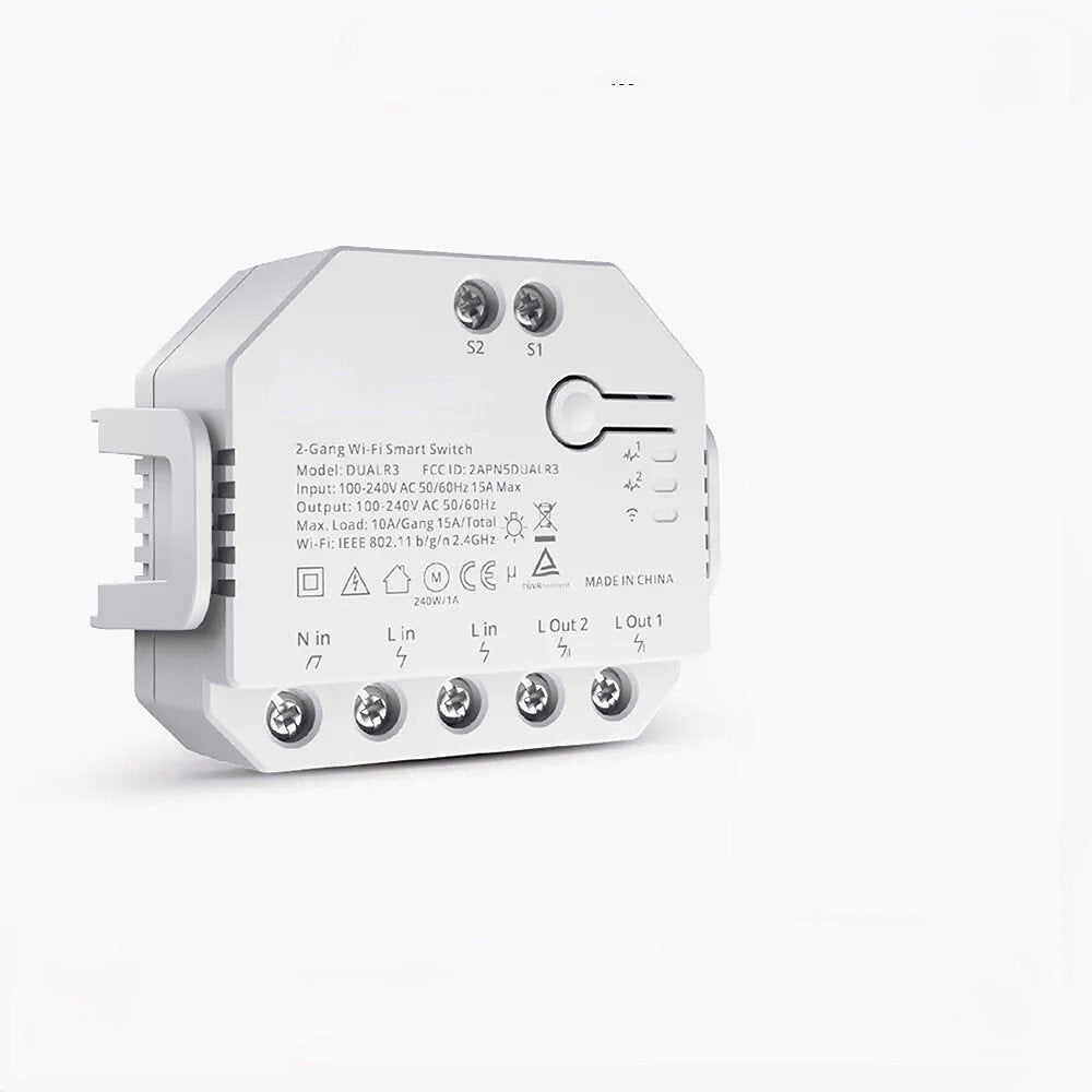 WiFi Smart Dual Relay Module Two Way Power Metering Smart Switch for Smart Home