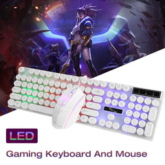 104 Keys Colorful Backlight USB Wired Gaming Keyboard and Gaming Mouse Combo for PC Laptop