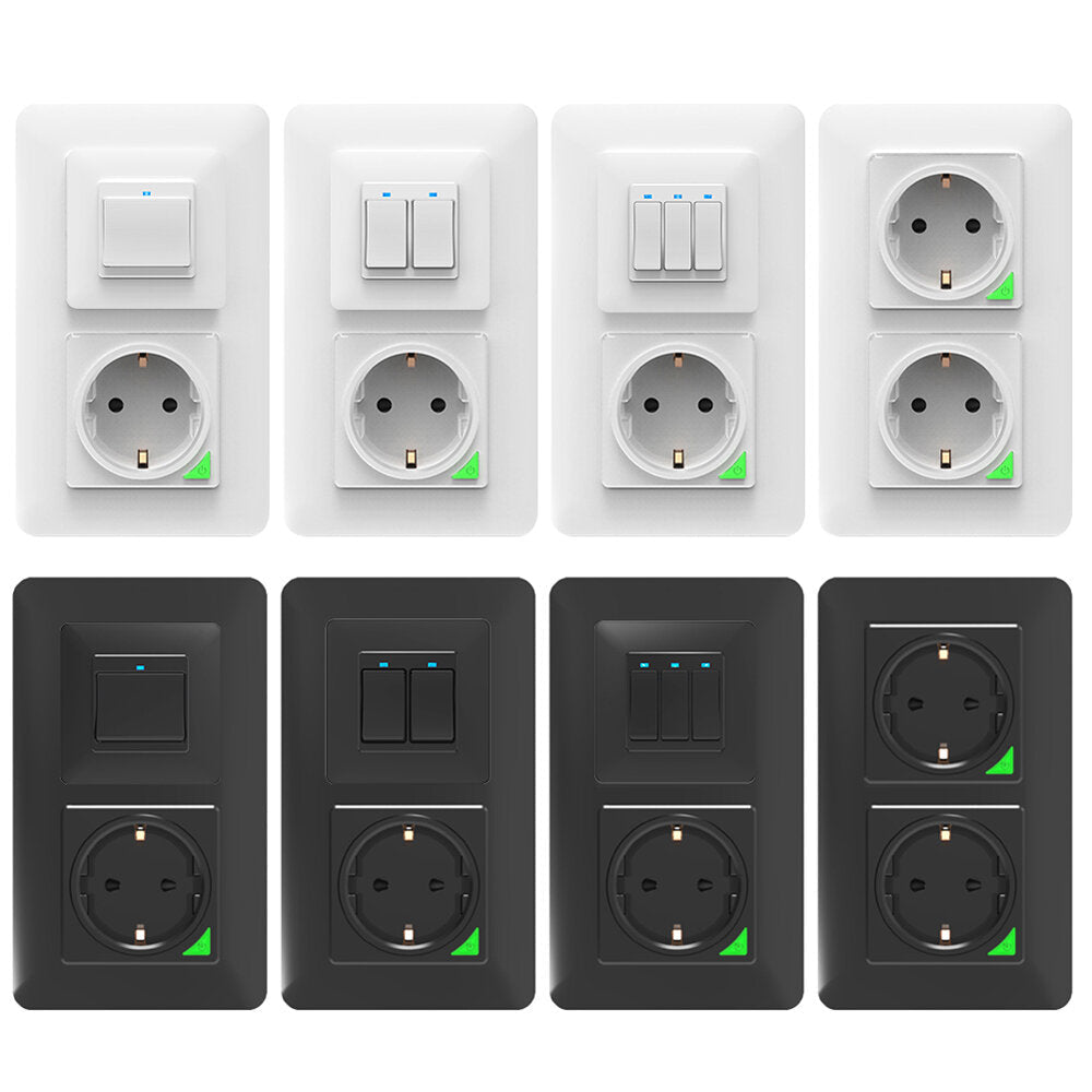 WiFi Smart Light Wall Switch Socket Outlet Push Button DE EU Tuya Wireless Remote Control Work with Alexa Google Home -photosis
