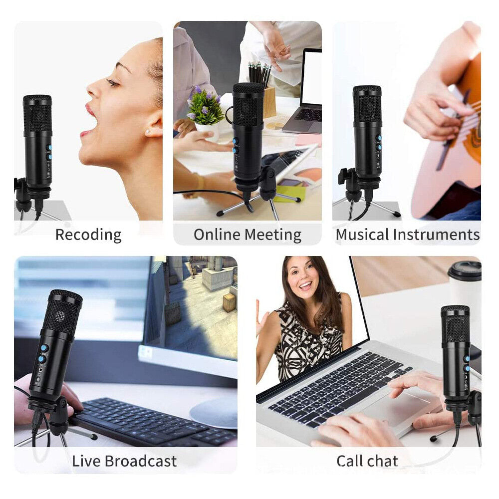 Professional USB-900 Condenser Microphone Studio Karaoke Micro Recording USB with Tripod