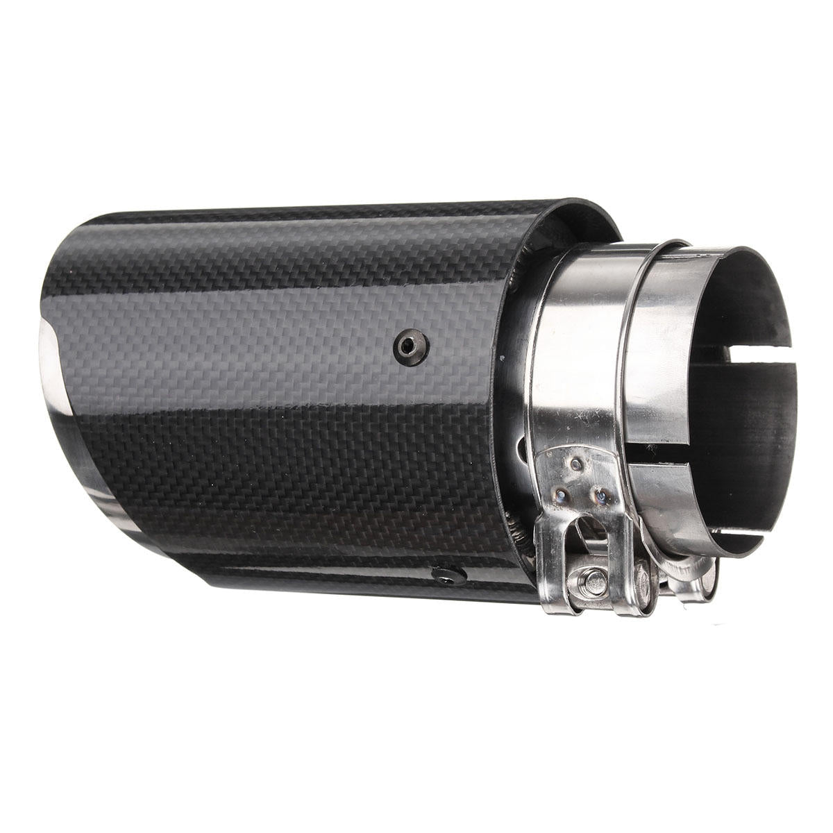 66mm 89mm Carbon Fiber Black Universal Car Exhaust Tips Muffler Pipe Tail End
