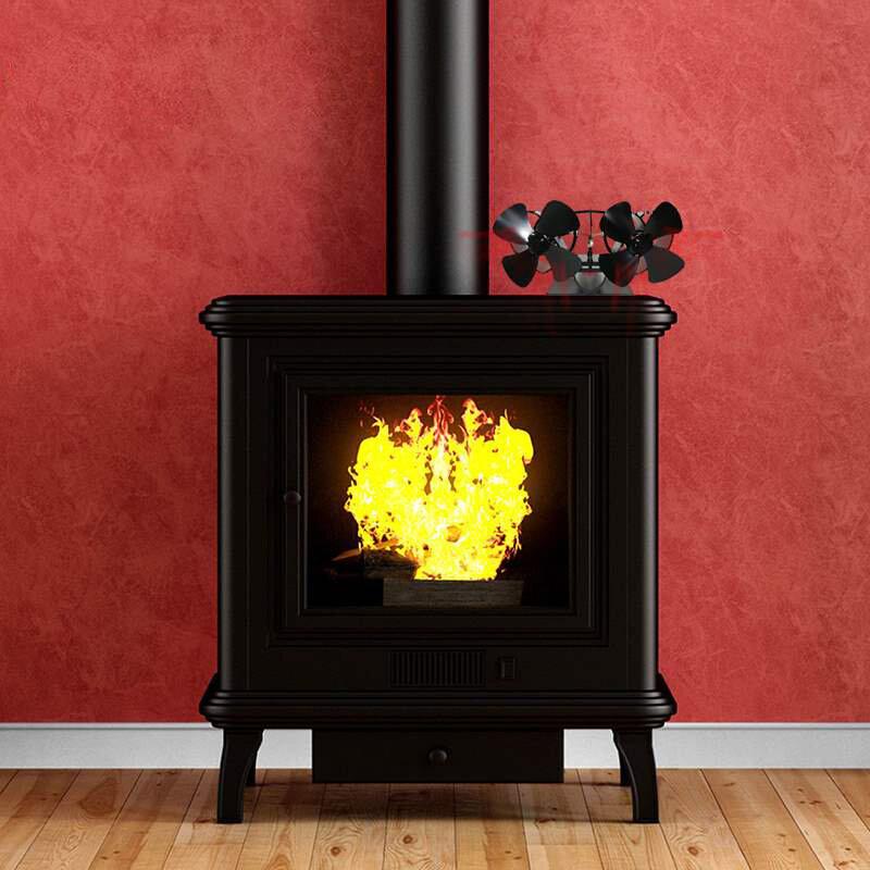 8 Blades Fireplace Fan Stove Fan Heated Fan Heat Powered Eco Fan