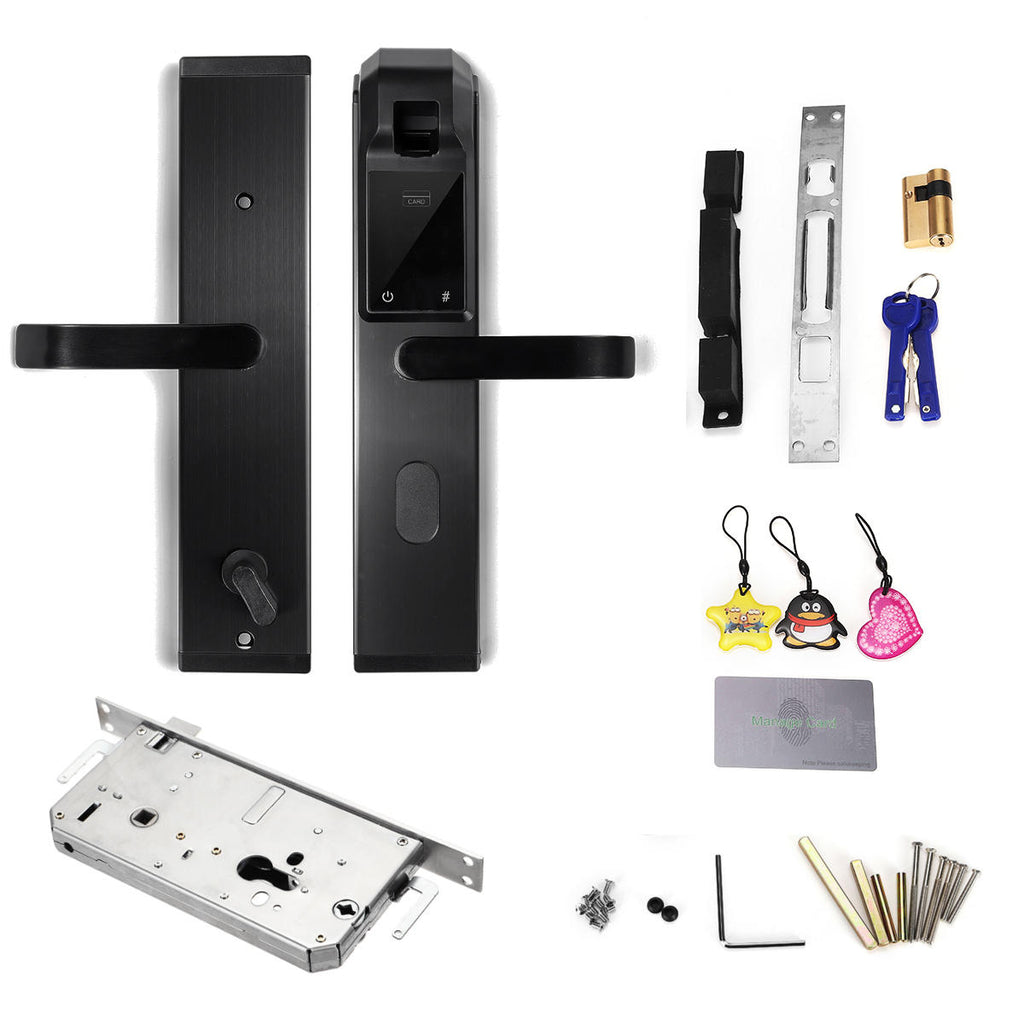 Smart Optical/Semiconductor Door Lock Fingerprint/Card/Password/Key/APP Control Access Security Doorlock