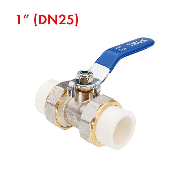 3/4" 1" 1-1/4" PPR Brass Ball Valve Heat Fusion Double Union Socket Plumbing Fitting