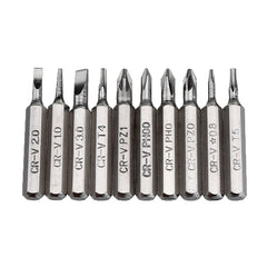 10pcs 4mm CR-V Screwdriver Bit Set Phillips Slotted Torx Batch Head Bit Mobile Phone Repair Tool