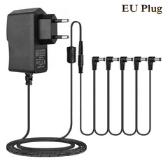 9V 850mA EU Plug Adapter +1 Drag 5 Way aisy Chain Cable for BOSS Zoom Guitar Effector Guitar Effect Pedal Power 2m