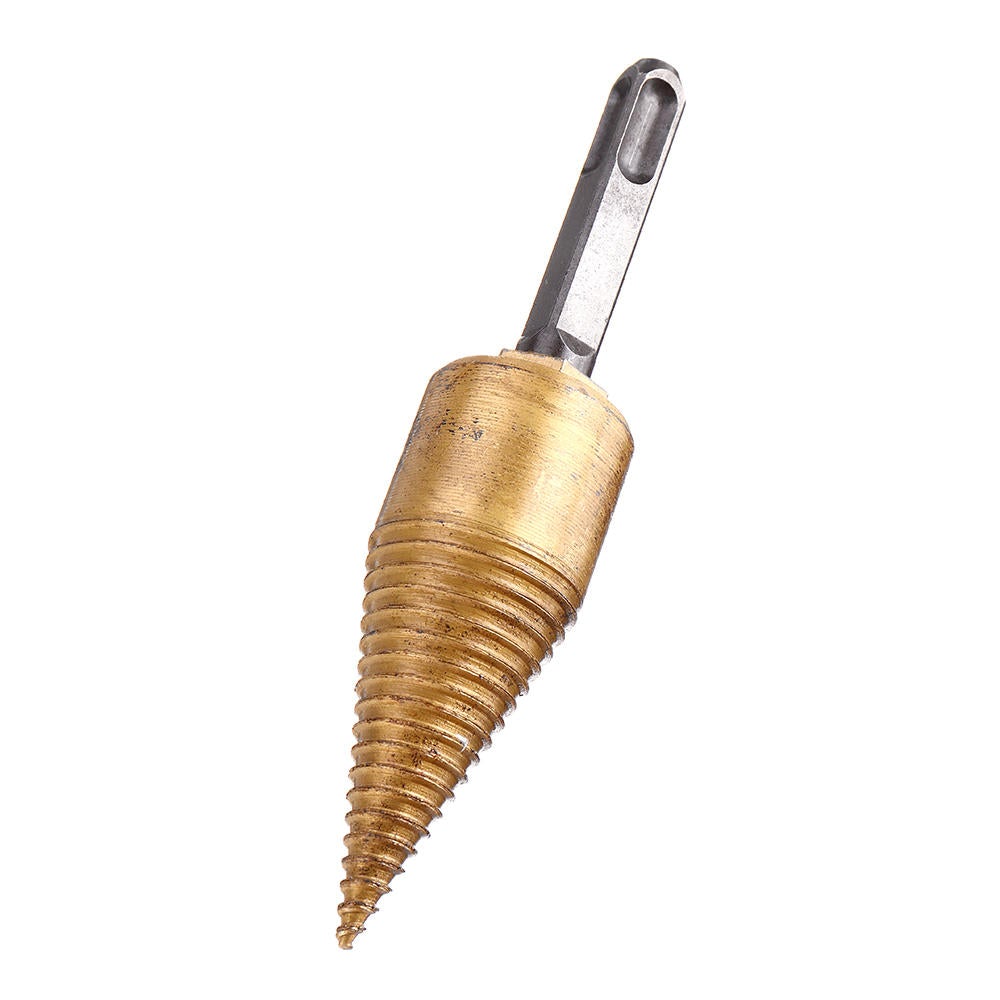 32/42mm Titanium Coated HSS Firewood Splitter Drill Bit Wood Drilling Tools Chopper Breakers