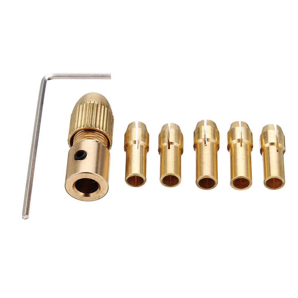 8pcs 0.5-3mm Small Electric Drill Bit Collet Twist Drill Chuck Tool for 3.17/5.05mm Shank