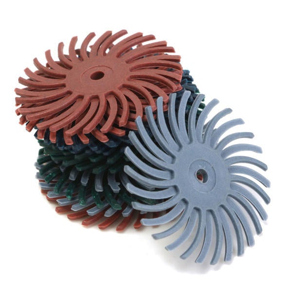 12pcs 1/8 Inch Shank Bristle Brushes 80/120/220/400 Grit Disc Brushes