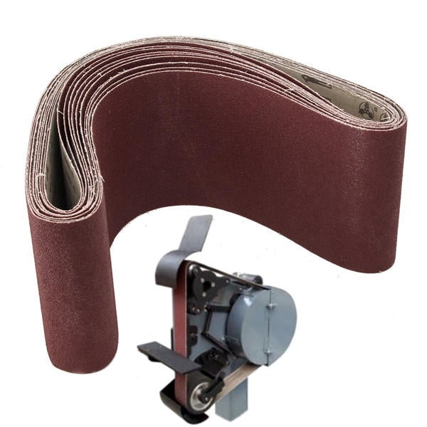 10pcs 15x122cm 60 Grit Alumina Abrasive Sanding Belts Oxide Abrasive Strips