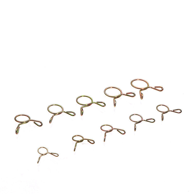 250Pcs Fuel Line Silicone Vacuum Hose Clamps Tubing Spring Clips Clamps Tube Clamps Fastener Assortment Kit