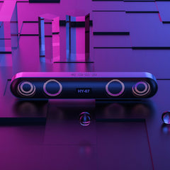 Colorful Light Soundbar Wireless Bluetooth 5.0 Double Trumpet 360Surround Sound MP3 U Disk SD Card Music Player