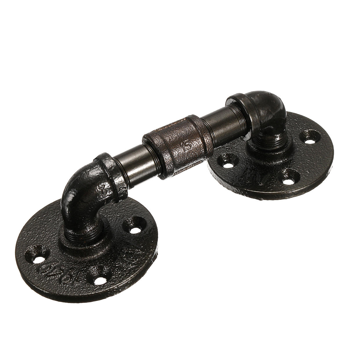 Industrial Vintage Steampunk Iron Pipe Drawer Door Handle Pull&Push Rustic Cabinet Handle