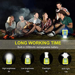 Camping Lantern 3 In 1 Rechargeable LED Anti-Mosquito Lamp Camping Lantern with 2200 mAh rechargeable battery IP66 waterproof