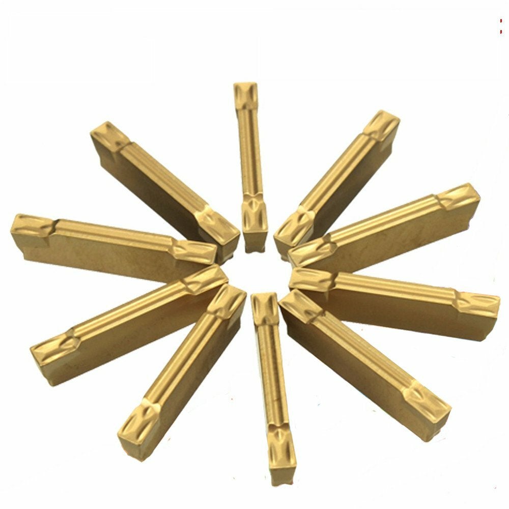 10pcs MGMN200-G 2mm Carbide Inserts for MGEHR/MGIVR Grooving Cut Off Tool Turning