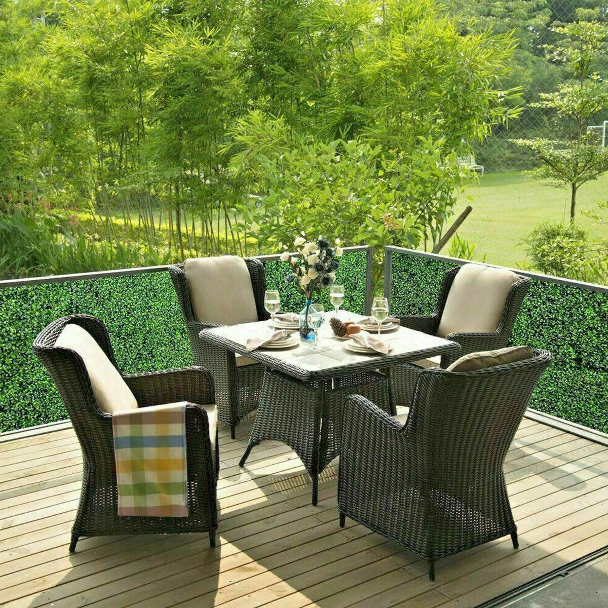 40x60cm Artificial Plant Mat Greenery Wall Hedge Grass Fence Foliage Decoration