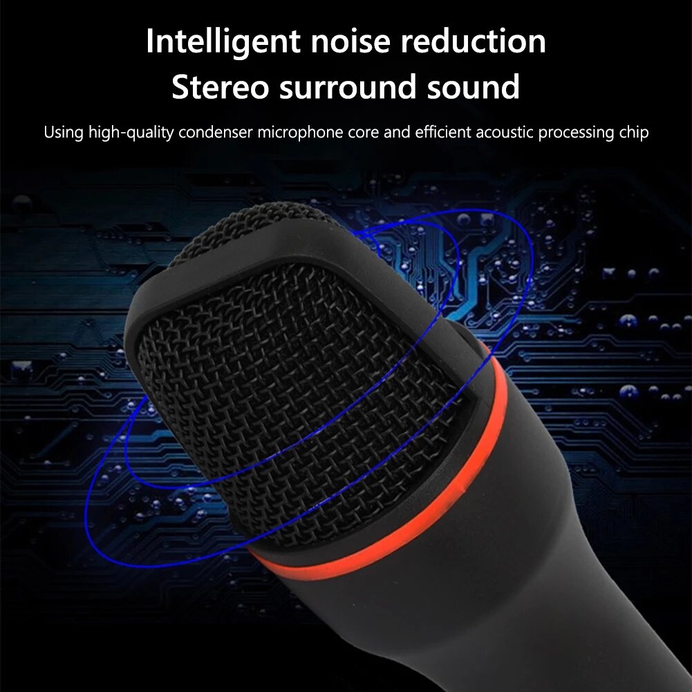 Wired Condenser Microphone Karaoke Recording Vocals Voice Mic for Desktop Computer Windows Studio Singing Gaming Streaming