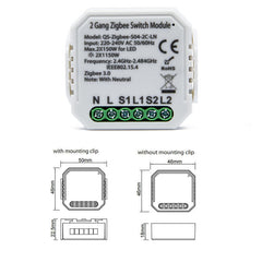 Two-way Switch Smart Home Modification Module Work with Google Alexa,220-240V