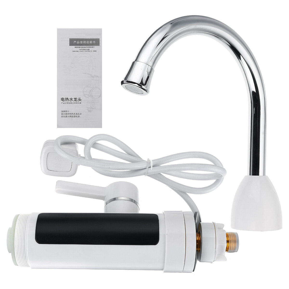 3000W 220V Electric Faucet Instant Tap Heater Rapid Heat Hot Water Kitchen