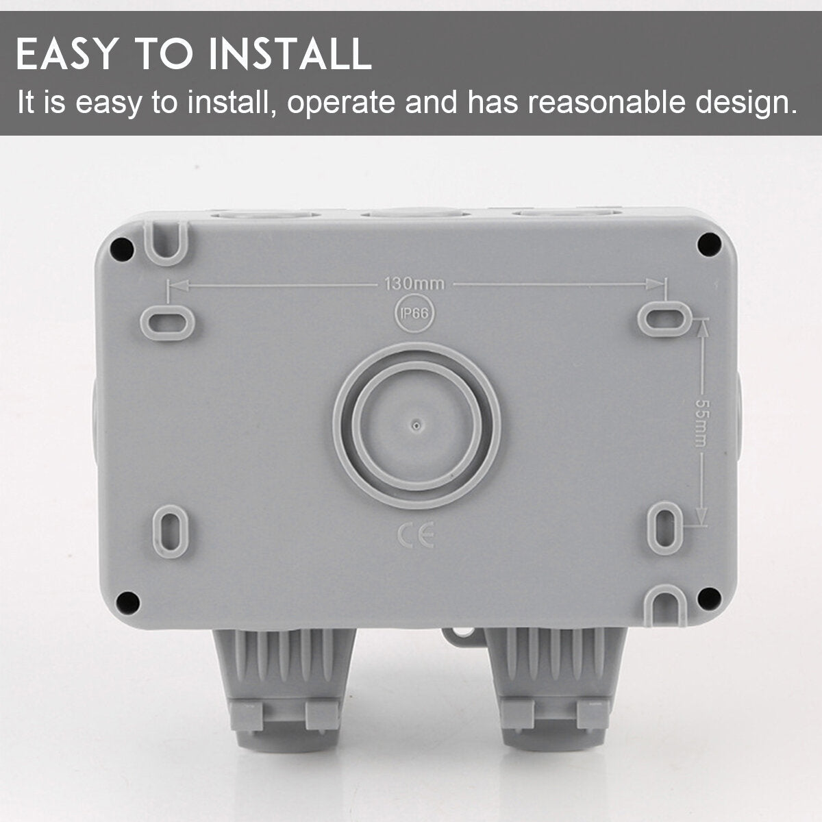 Outdoor Wall Single Double Socket Waterproof Box Dustproof Plug Socket Box 250V