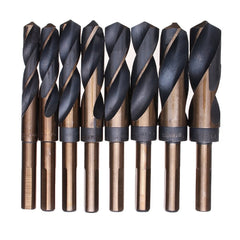 8pcs 1/2 Inch Shank HSS 4241 Twist Drill Bit Set 9/16 to 1 Inch Twist Drill for Wood Metal