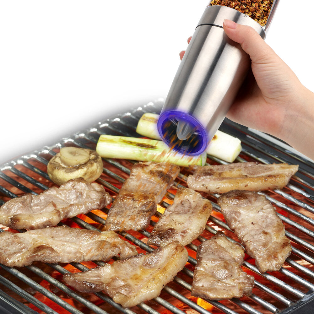Automatic Electric Pepper Grinder Gravity Sensor LED Light Sesame Pepper Pepper Grinding Bottle