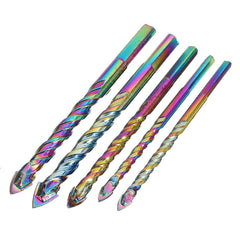 5Pcs/Set Multi-purpose Triangular Ceramic Tile Drill Bit Glass Tool for Wood Tiles Marble