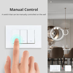 Smart No Neutral Push Button Switch 1/2/3 Gangs Smartthings App Alexa Google Home,220-240V
