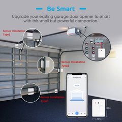 Smart Garage Door Switch Wifi Garage Door Controller Work with Google Home Amazon Alexa