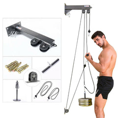3-in-1 Pulley System Fitness Equipment Multifunction Biceps Triceps Hand Strength Trainning Home Gym Sport Exercise