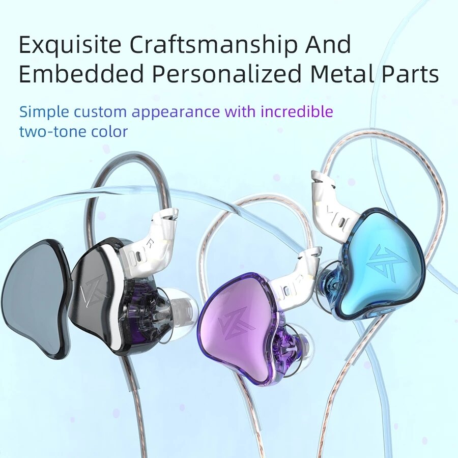 Dynamic In-Ear Earphones Monitor Hi-Fi Bass 3.5mm Wired Earphone Sport Music Headphones with Detachable Cable