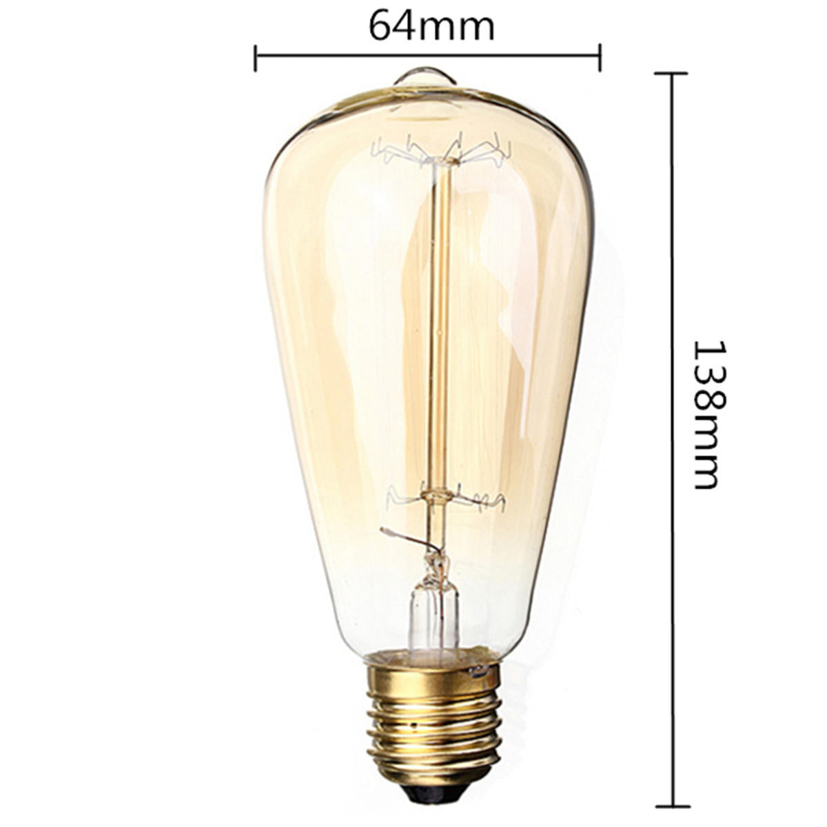 ST64 E27 60W Vintage Warm White Incandescent Antique Edison Light Bulb for Home Indoor AC110V 220V