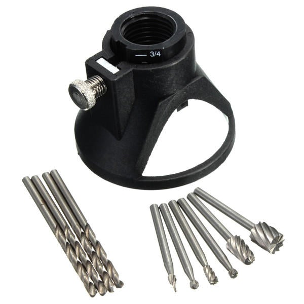 Drill Carving Locator 4pcs 3mm Twist Drills and 6pcs Wood Milling Burrs For Rotary Tools