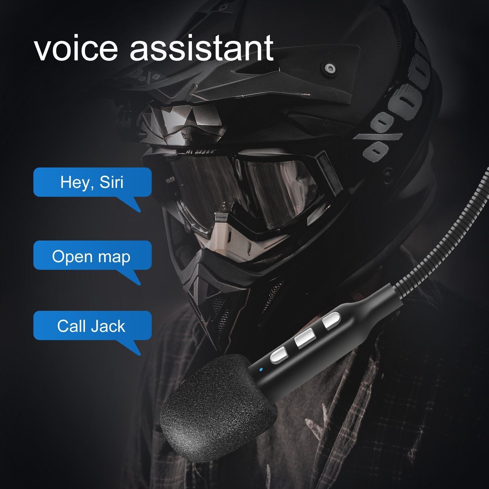 Motorcycle Helmet Bluetooth 5.0 Navigation Noise Reduction Handsfree Headset