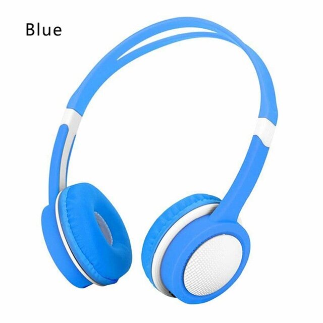 Cute Kids Over Ear Stereo Wired Safely Headphones Adjustable Headband Computer Tablet Kid Baby Child Earphone for Net Class