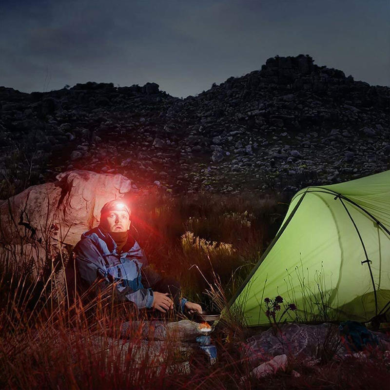 650LM XPE+2* LED 5 Modes Headlamp 950mAh Battery USB Interface Motion Sensor LED Headlamp