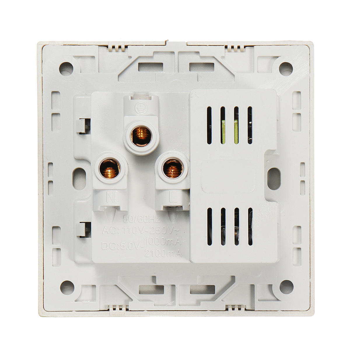 Universal 2100mA 5V 2 USB Wall Socket AC 110-250V Home Wall Charger