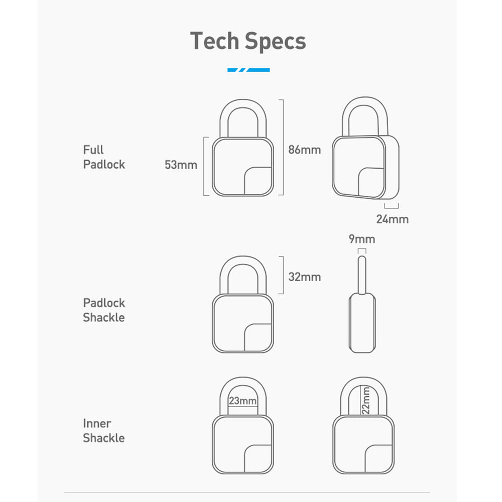 Smart Fingerprint Lock Keys Padlock Door Motorcycle Anti-theft Lock Bike Bicycle Lock