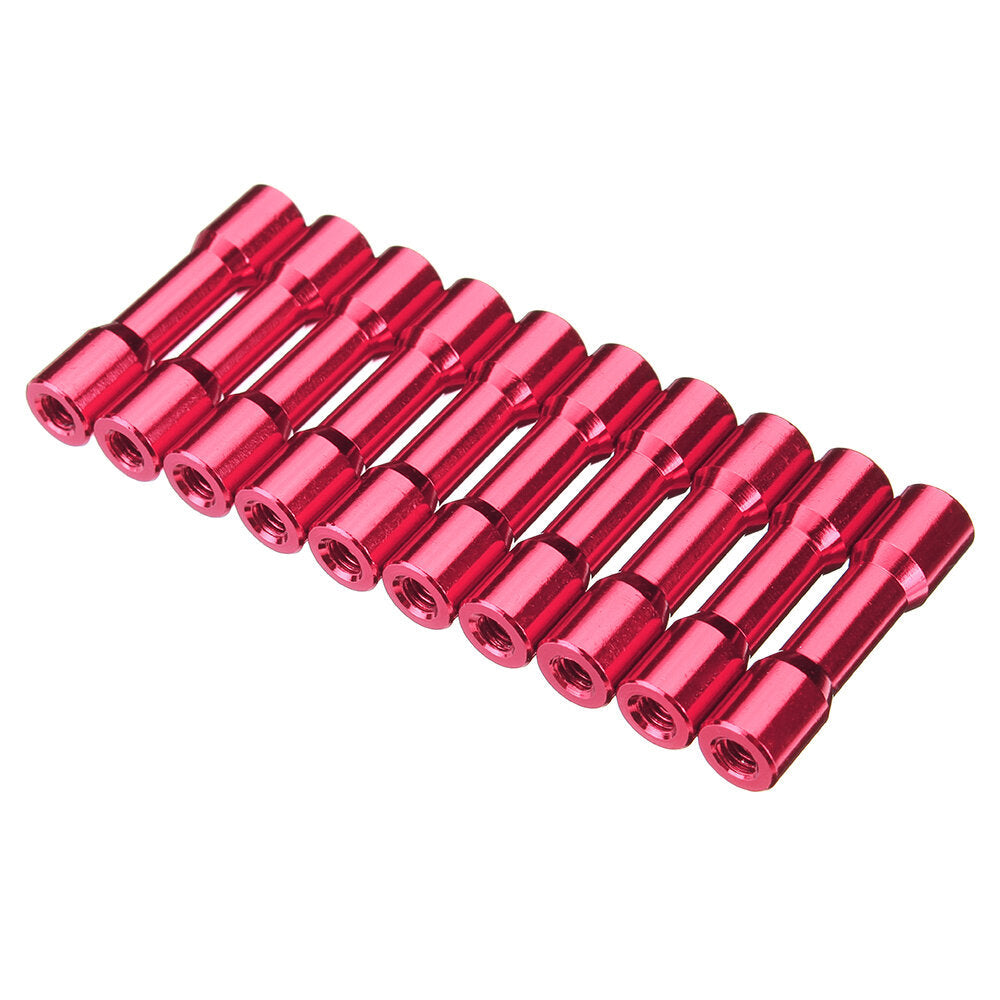 M3AS12 10Pcs M3 25mm Aluminum Alloy Standoff Spacer Round Column MultiColor Smooth Surface