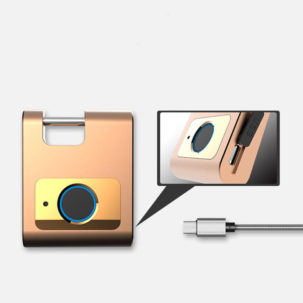 Bluetooth Outdoor Portable Intelligent Small Door Lock Phone App Software Control Fingerprint Padlock For Smart Home