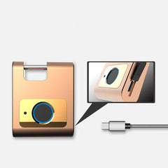 Bluetooth Outdoor Portable Intelligent Small Door Lock Phone App Software Control Fingerprint Padlock For Smart Home
