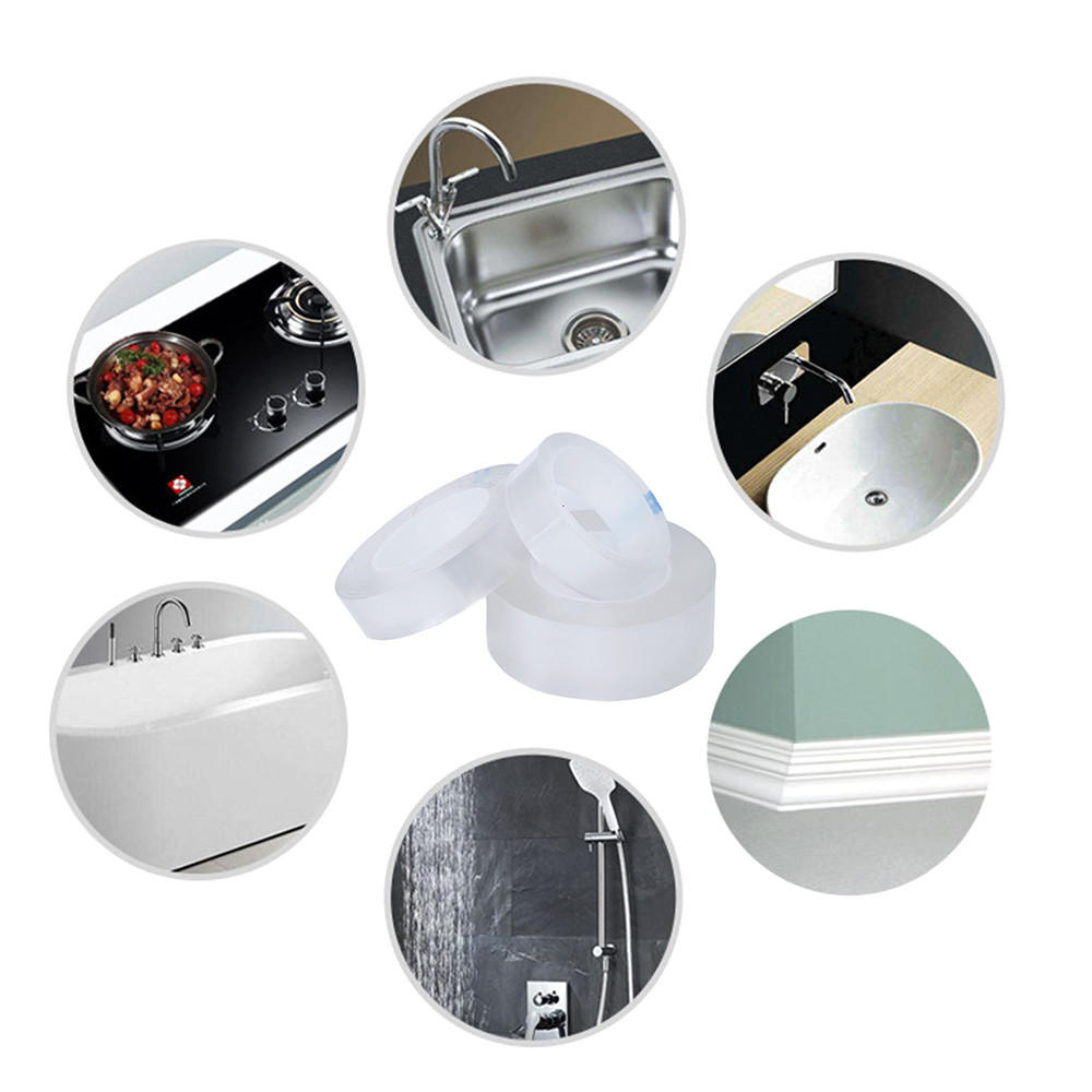 15M Kitchen Sink Mildew Waterproof Self Adhesive Tape Transparent Sticky Sealing Tape Bathroom Pool Seal Strip
