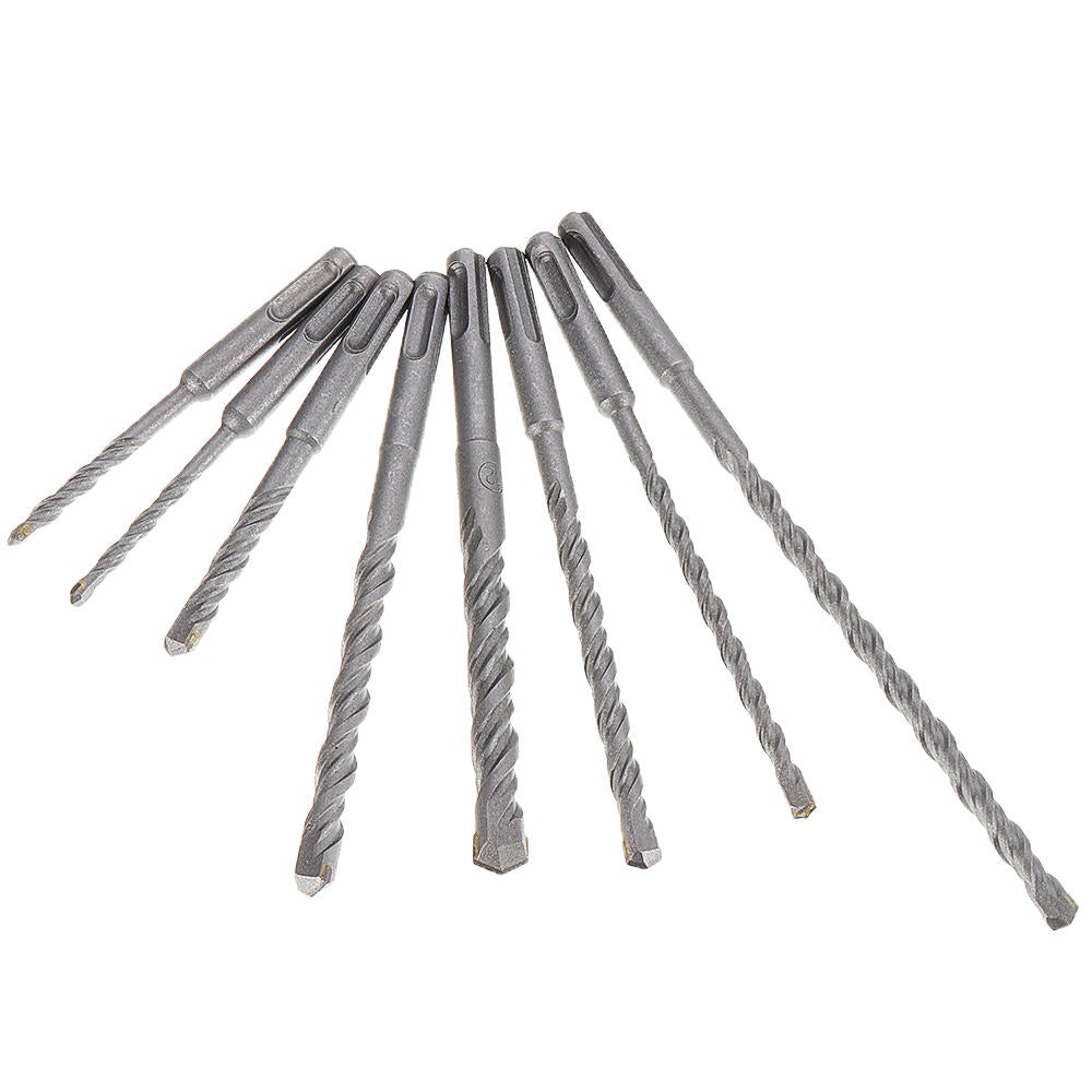 8pcs 5-12mm SDS Plus Shank Electric Hammer Drill Bit 5/6/8/10/12mm Carbide Tip Masonry Concrete