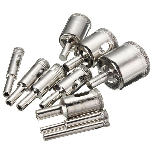 10pcs 6-32mm Diamond Hole Saw Drill Bit for Glass Ceramic Marble