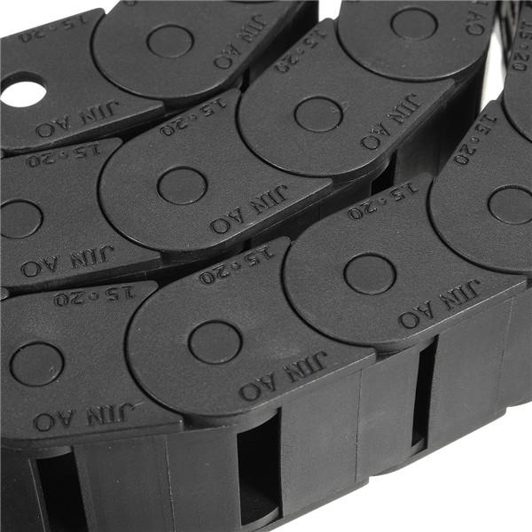 15mm x 20mm Plastic Cable Semi-closed Drag Chain Wire Carrier Length 1000mm