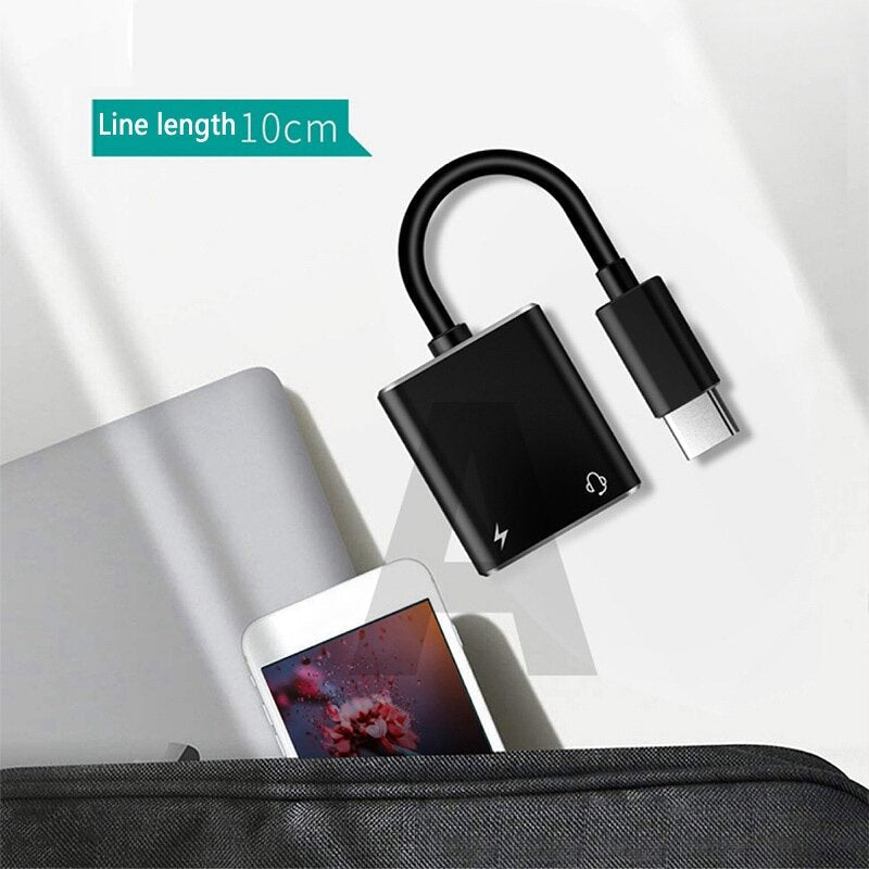 Audio Sound Card Type-C to 3.5mm Audio Digital Sound Card with Pd Interface Fast Charging Port for Computer and Phone