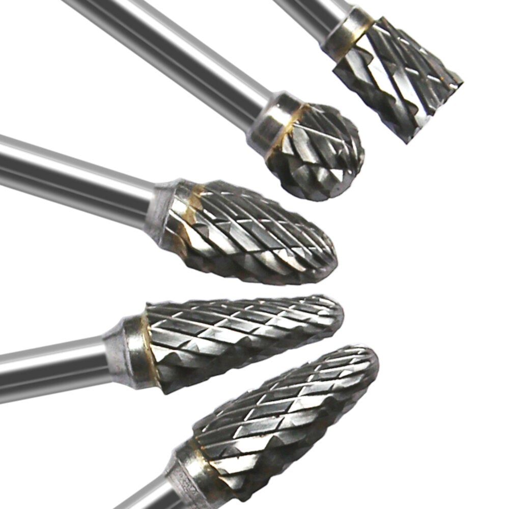 10pcs Carbide Tungsten Steel Electric Drill Grinding Head Rotary File Tungsten Steel Milling Cutter wood working Wood Carving